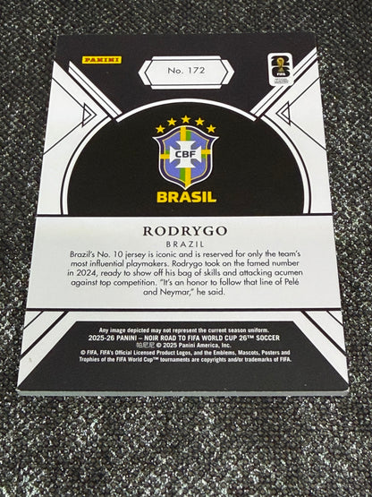 2025-26 Panini Noir Road To FIFA World Cup 26 Soccer Bronze 09/99 - Rodrygo