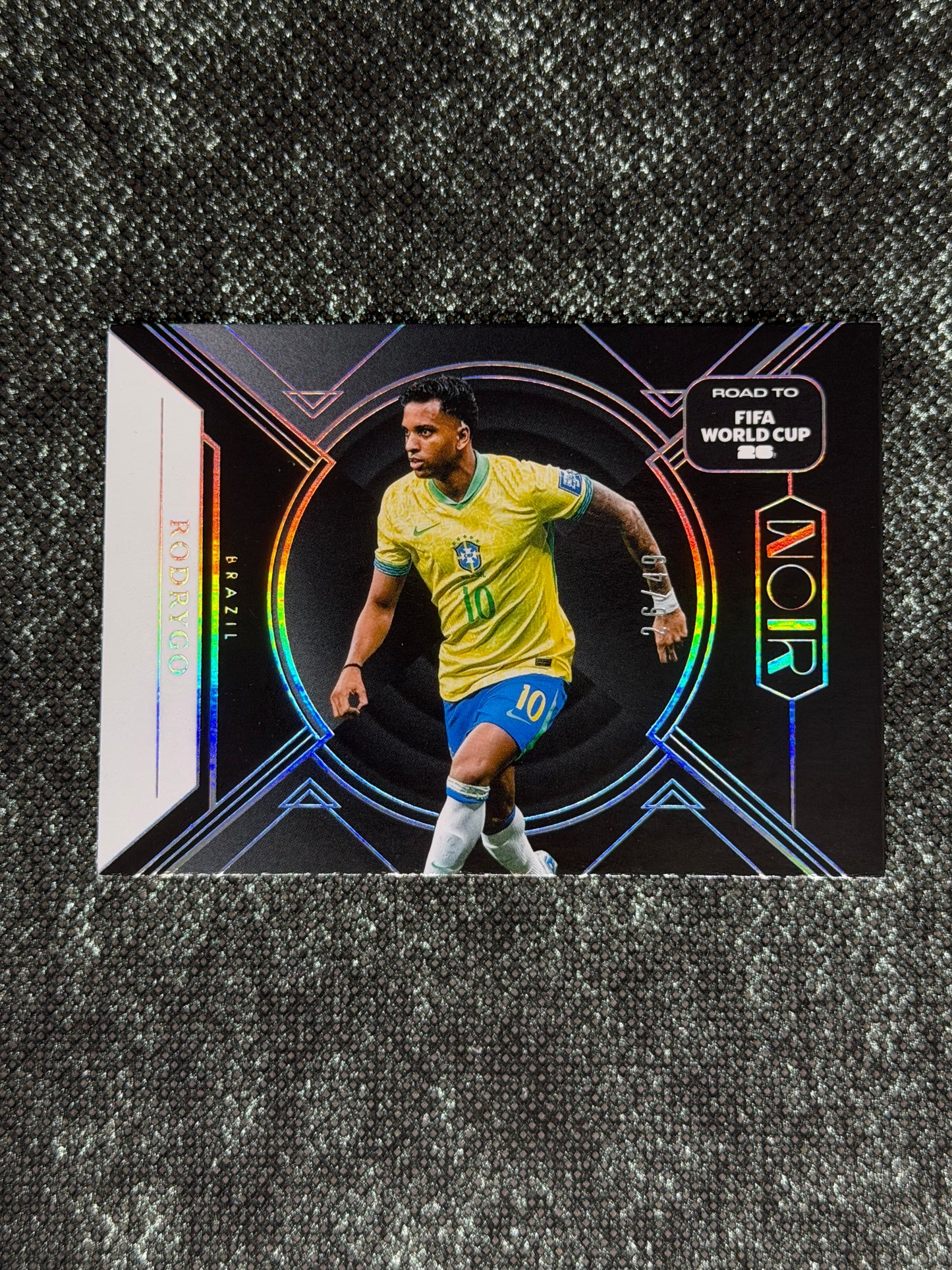 2025-26 Panini Noir Road To FIFA World Cup 26 Soccer Silver 26/49 - Rodrygo