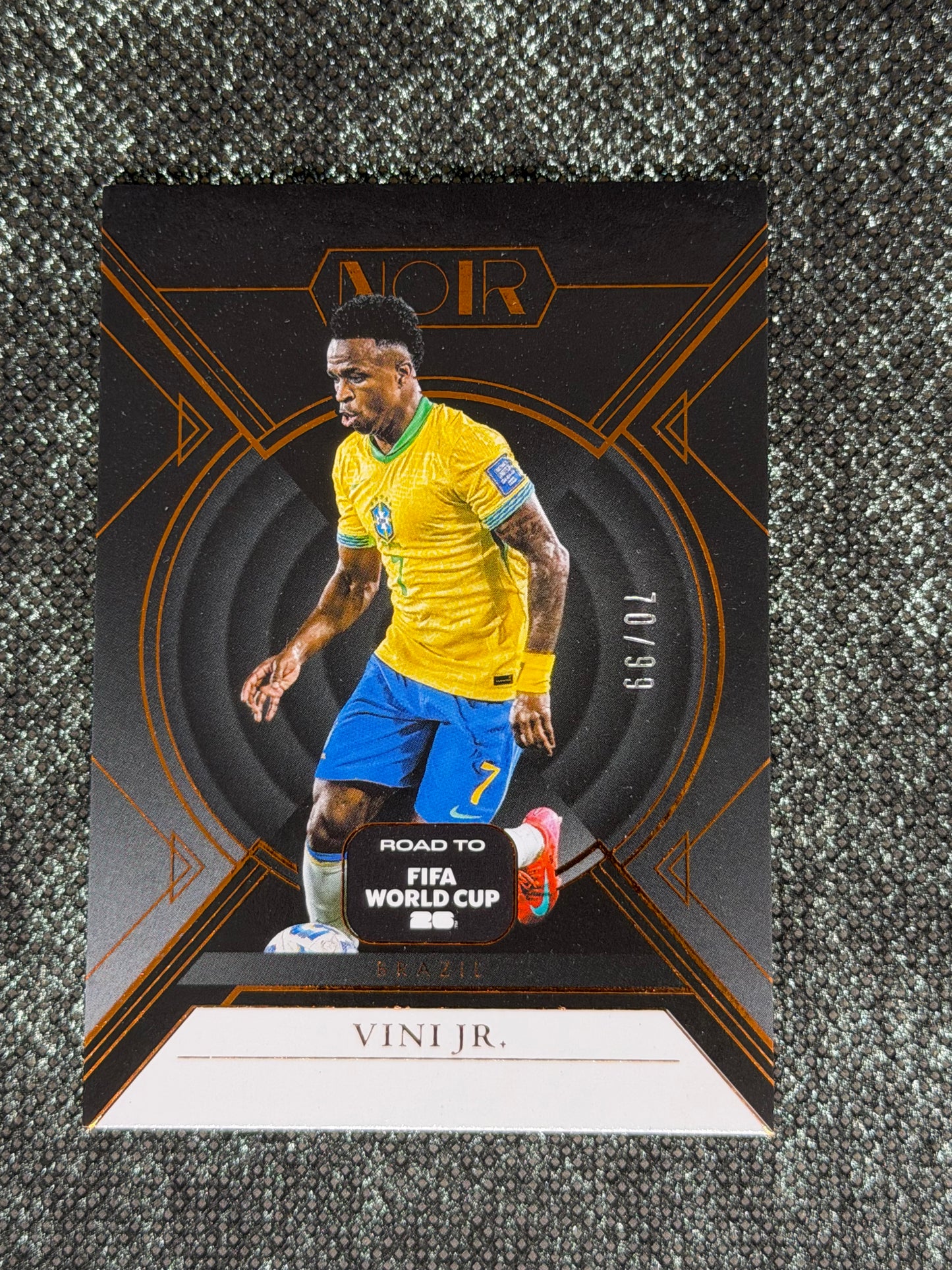 2025-26 Panini Noir Road To FIFA World Cup 26 Soccer Bronze 70/99 - Vini Jr.