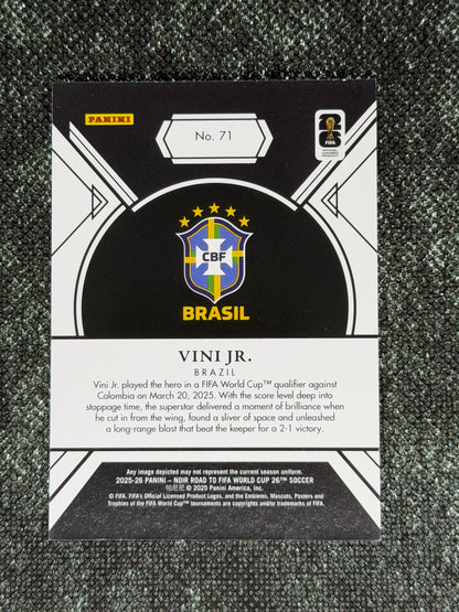 2025-26 Panini Noir Road To FIFA World Cup 26 Soccer Blue 17/25 - Vini Jr.