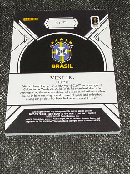 2025-26 Panini Noir Road To FIFA World Cup 26 Soccer Blue 17/25 - Vini Jr.