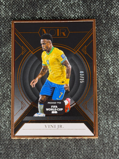 2025-26 Panini-Noir Road To World Cup 26 Soccer Bronze Frame 03/25 - Vini Jr.
