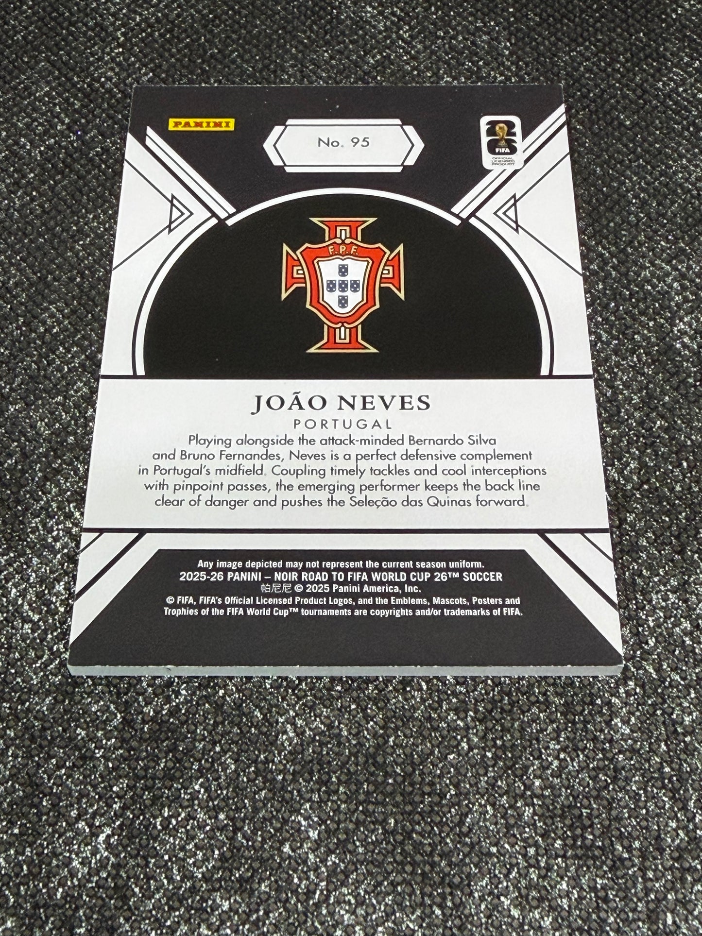 2025-26 Panini-Noir Road To World Cup 26 Soccer Bronze 66/99 - Joao Neves
