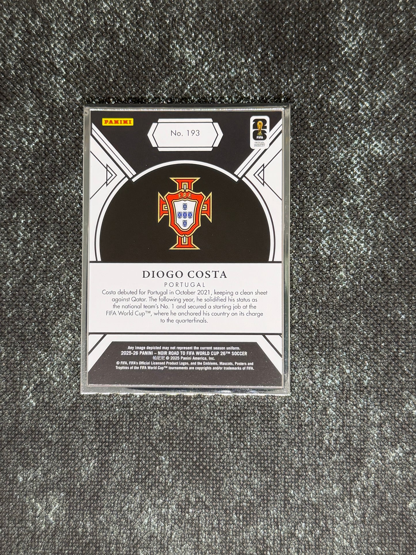 2025-26 Panini Road To World Cup 26 Soccer Silver Frame 06/10 - Diogo Costa
