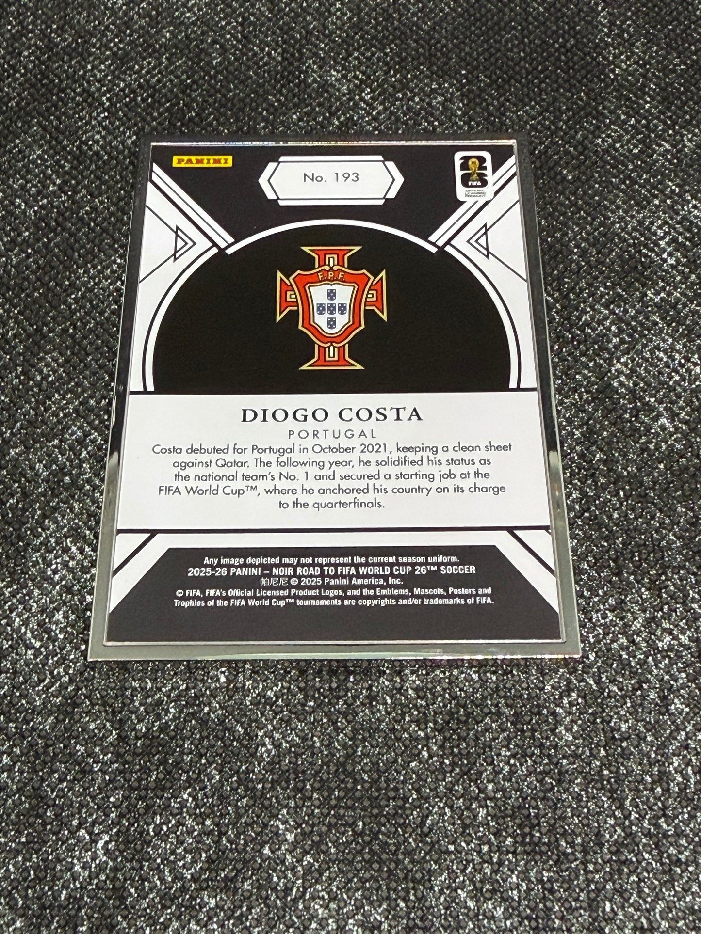 2025-26 Panini Road To World Cup 26 Soccer Silver Frame 06/10 - Diogo Costa