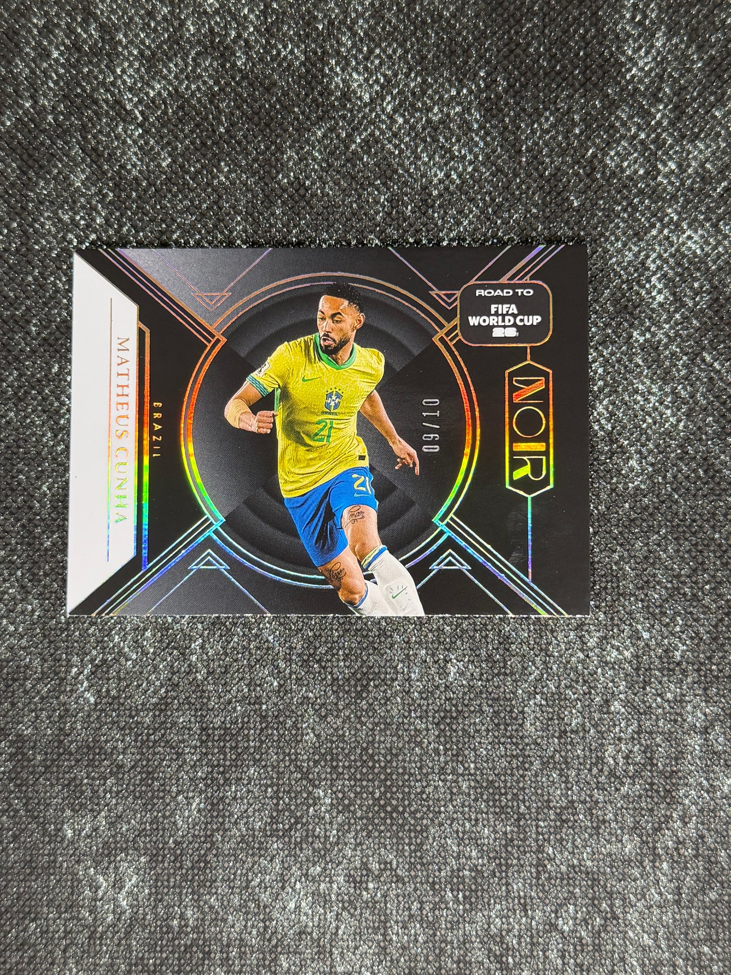 2025-26 Panini Road To World Cup 26 Soccer Silver (09/10=1/1 : Brazil Jersey No.) - Matheus Cunha