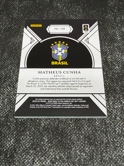 2025-26 Panini Road To World Cup 26 Soccer Silver (09/10=1/1 : Brazil Jersey No.) - Matheus Cunha