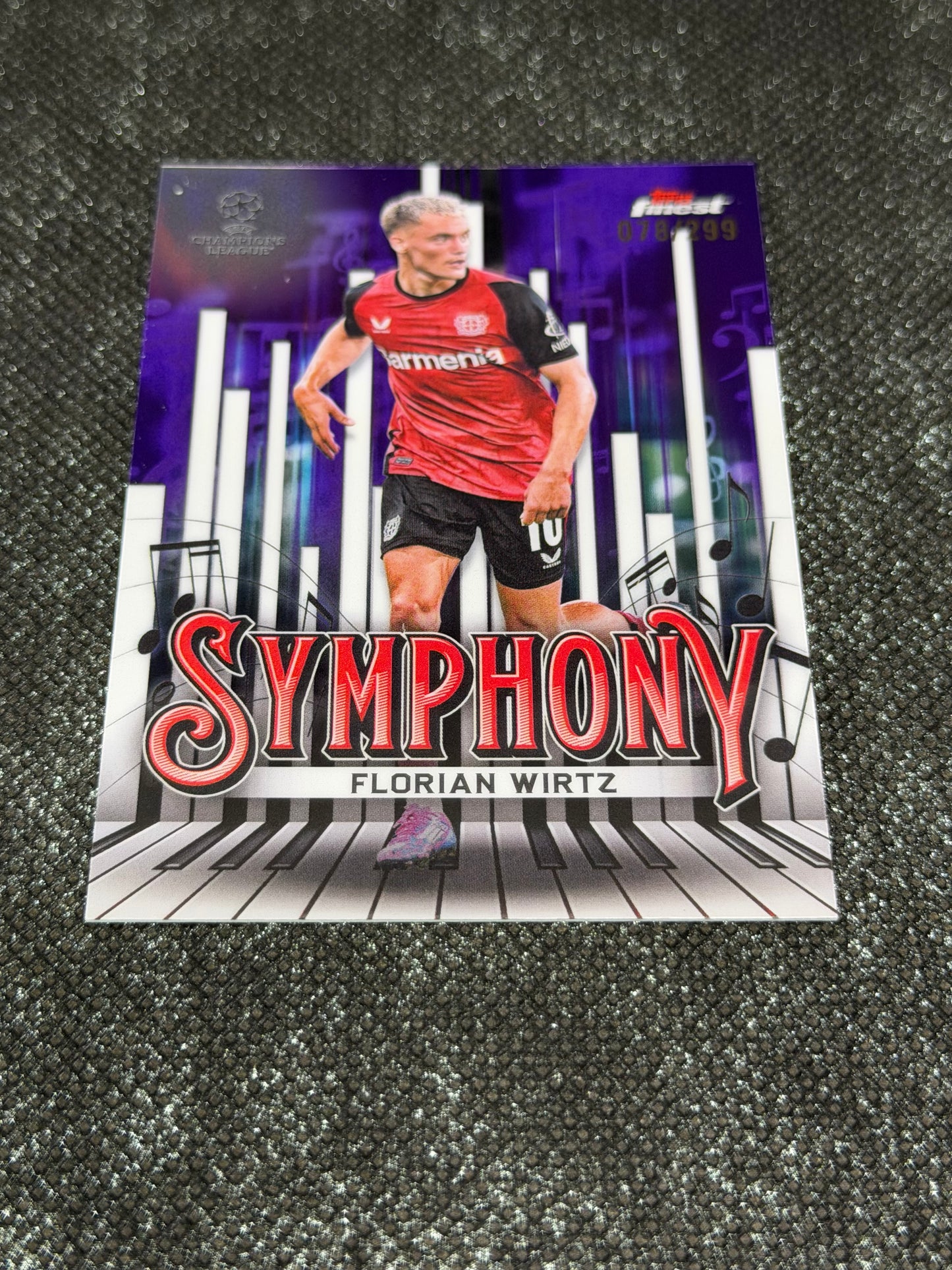 2024-25 Topps Finest UCC Symphony Insert Purple Refractor 078/299 - Florian Wirtz
