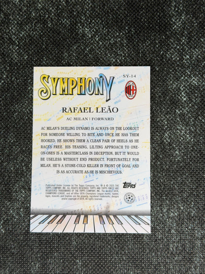 2024-25 Topps Finest UCC Finest Symphony Insert Purple Refractor 071/299 - Rafeal Leao
