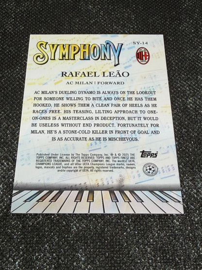 2024-25 Topps Finest UCC Finest Symphony Insert Purple Refractor 071/299 - Rafeal Leao