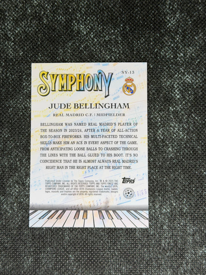 2024-25 Topps Finest UCC Finest Symphony Insert Purple Refractor 271/299 - Jude Bellingham