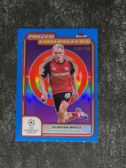2024-25 Topps Finest UCC Prized Footballers Insert Blue Refractor 128/150 - Florian Wirtz