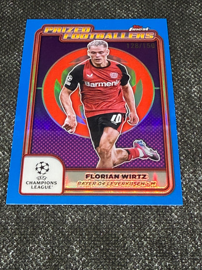 2024-25 Topps Finest UCC Prized Footballers Insert Blue Refractor 128/150 - Florian Wirtz