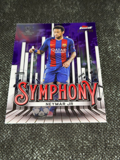 2024-25 Topps Finest UCC Symphony Insert Purple Refractor 290/299 - Neymar Jr.