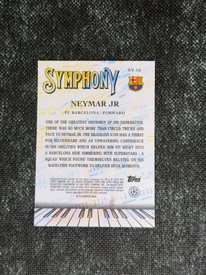 2024-25 Topps Finest UCC Symphony Insert Purple Refractor 290/299 - Neymar Jr.