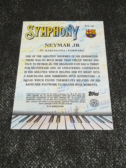 2024-25 Topps Finest UCC Symphony Insert Purple Refractor 290/299 - Neymar Jr.