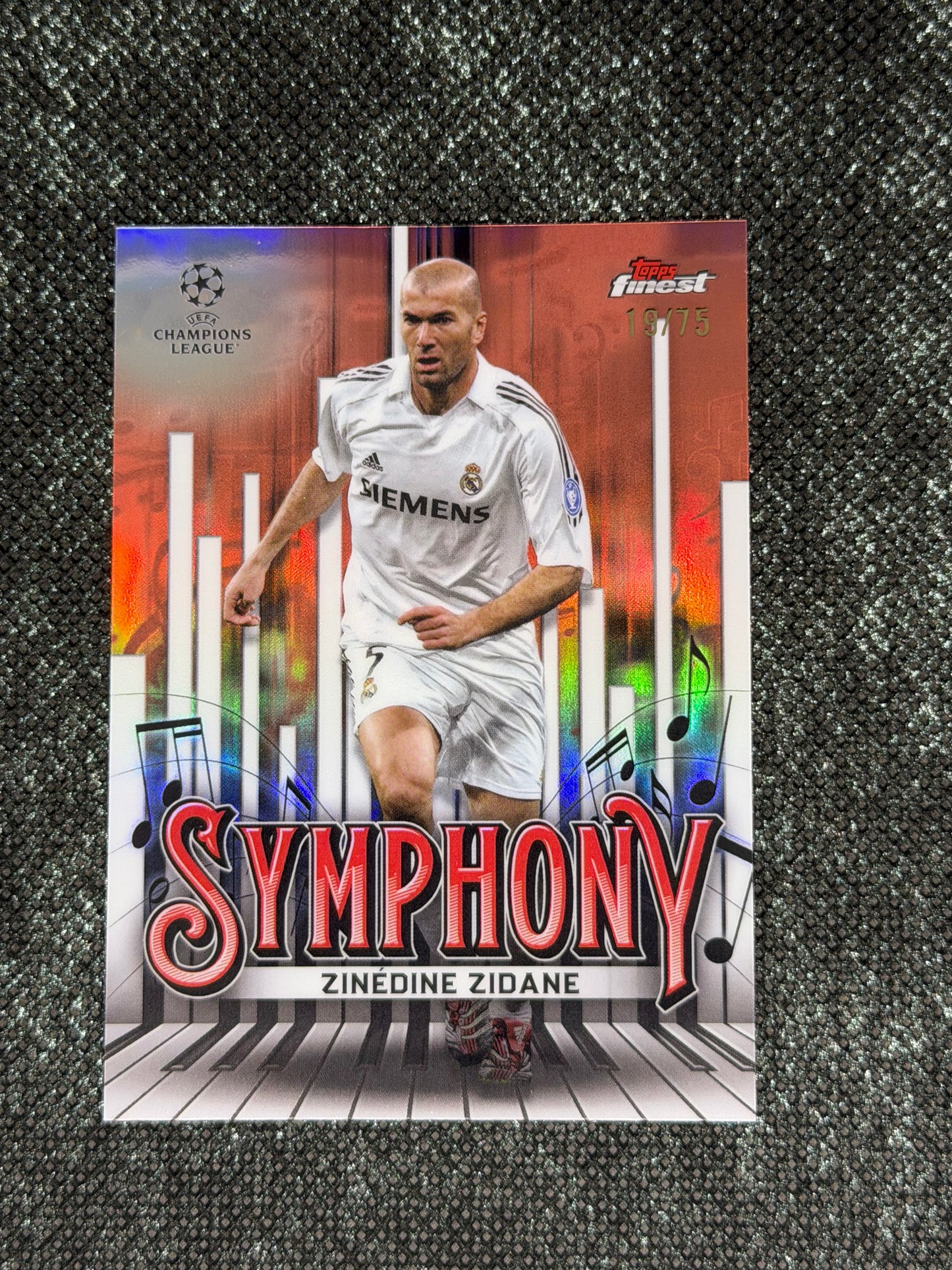 2024-25 Topps Finest UCC Symphony Insert Rose Gold 19/75 - Zinedine Zidane