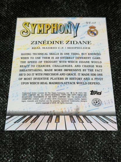 2024-25 Topps Finest UCC Symphony Insert Rose Gold 19/75 - Zinedine Zidane
