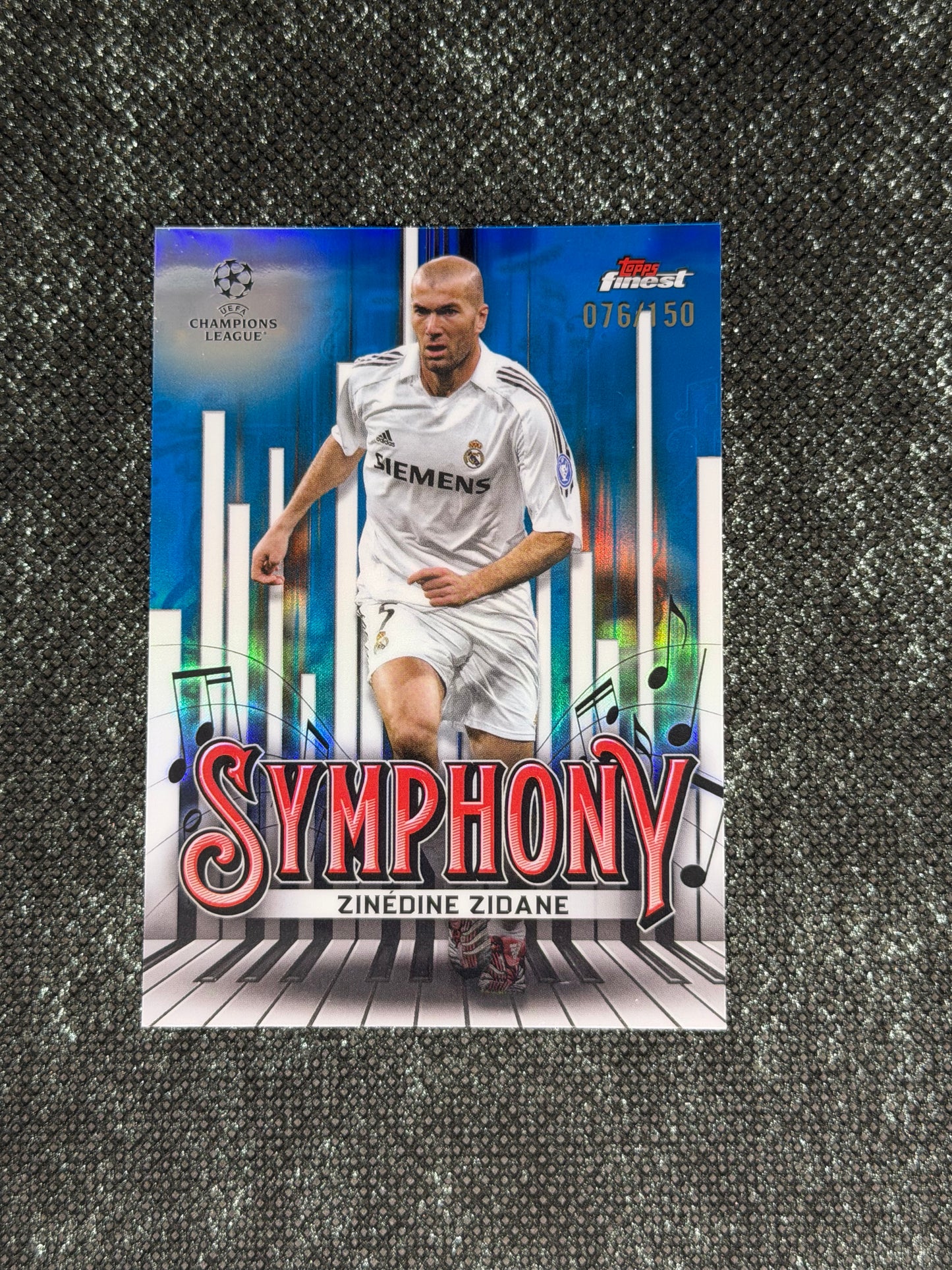 2024-25 Topps Finest UCC Symphony Insert Blue 076/150 - Zinedine Zidane