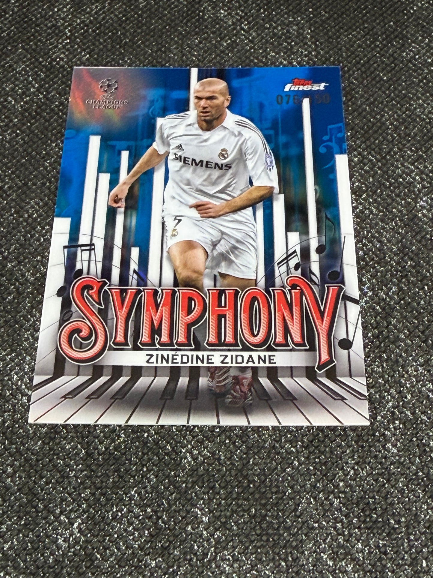 2024-25 Topps Finest UCC Symphony Insert Blue 076/150 - Zinedine Zidane
