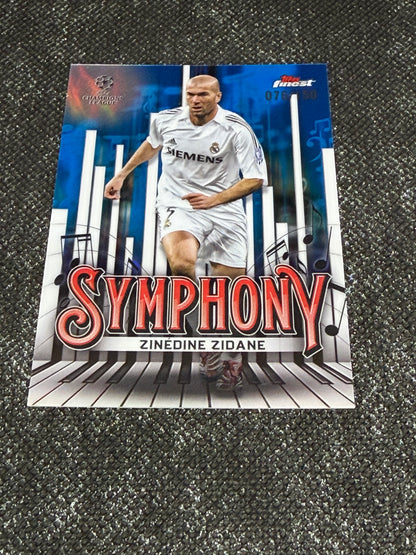 2024-25 Topps Finest UCC Symphony Insert Blue 076/150 - Zinedine Zidane