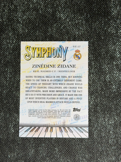 2024-25 Topps Finest UCC Symphony Insert Blue 076/150 - Zinedine Zidane
