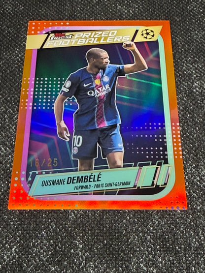 2025-26 Topps Finest UCC Prized Footballers Insert Orange 16/25 - Ousmane Dembele