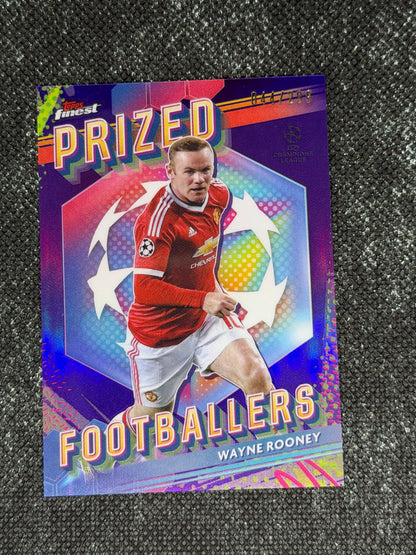 2023-24 Topps Finest UCC Prized Footballers Insert Purple 044/299 - Wayne Rooney