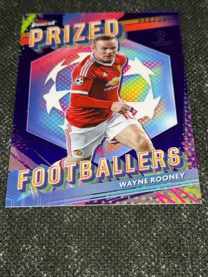 2023-24 Topps Finest UCC Prized Footballers Insert Purple 044/299 - Wayne Rooney