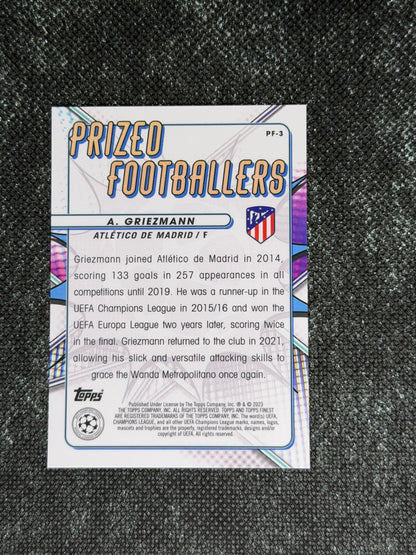 2022-23 Topps Finest UCC Prized Footballers Rose Gold 30/75 - Antoine Griezmann