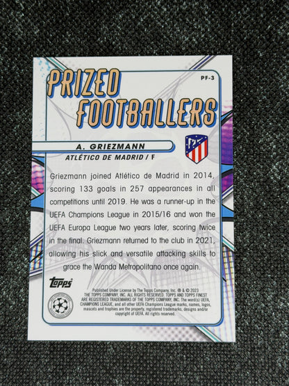 2022-23 Topps Finest UCC Prized Footballers Purple 086/299 - Antoine Griezmann