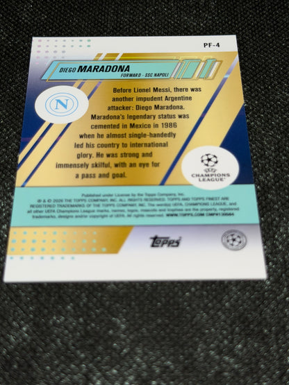 2025-26 Topps Finest Prized Footballers Insert Aqua 011/199 - Diego Maradona