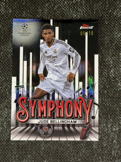 2024-25 Topps Finest UCC Finest Symphony Insert Black (05/10=1/1 : Jersey Number) - Jude Bellingham