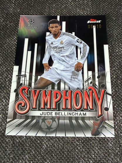 2024-25 Topps Finest UCC Finest Symphony Insert Black (05/10=1/1 : Jersey Number) - Jude Bellingham