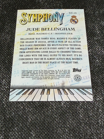 2024-25 Topps Finest UCC Finest Symphony Insert Black (05/10=1/1 : Jersey Number) - Jude Bellingham