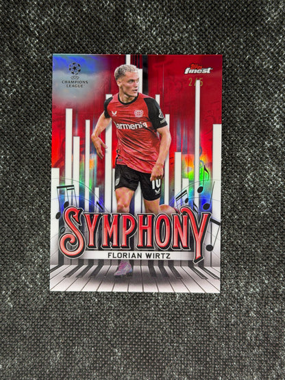 2024-25 Topps Finest UCC Symphony Insert Red 2/5 - Florian Wirtz