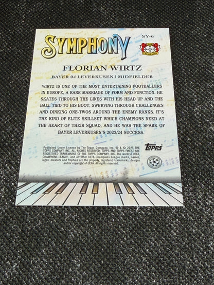 2024-25 Topps Finest UCC Symphony Insert Red 2/5 - Florian Wirtz