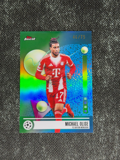 2025-26 Topps Finest UCC Common Green Refractor 46/75 - Micheal Olise
