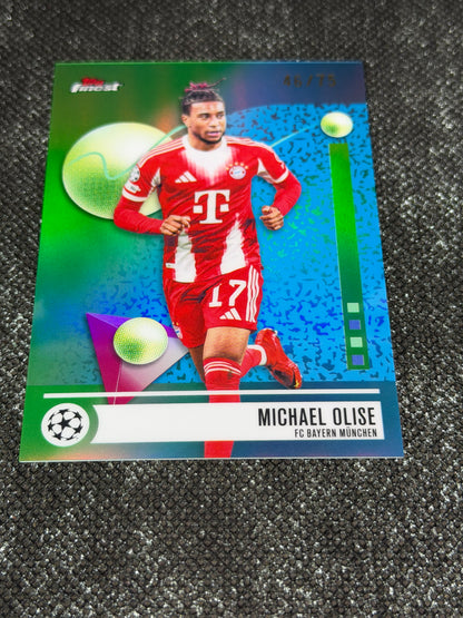 2025-26 Topps Finest UCC Common Green Refractor 46/75 - Micheal Olise