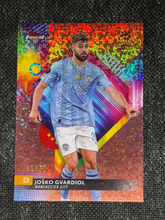 2023-24 TOPPS FINEST UCC ROSE GOLD MINI DIAMONDS REFRACTOR 41/50 - JOSKO GVARDIOL