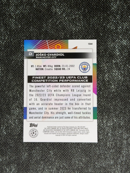 2023-24 TOPPS FINEST UCC ROSE GOLD MINI DIAMONDS REFRACTOR 41/50 - JOSKO GVARDIOL