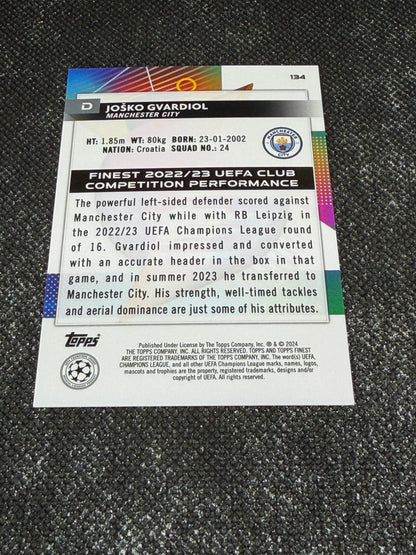2023-24 TOPPS FINEST UCC ROSE GOLD MINI DIAMONDS REFRACTOR 41/50 - JOSKO GVARDIOL