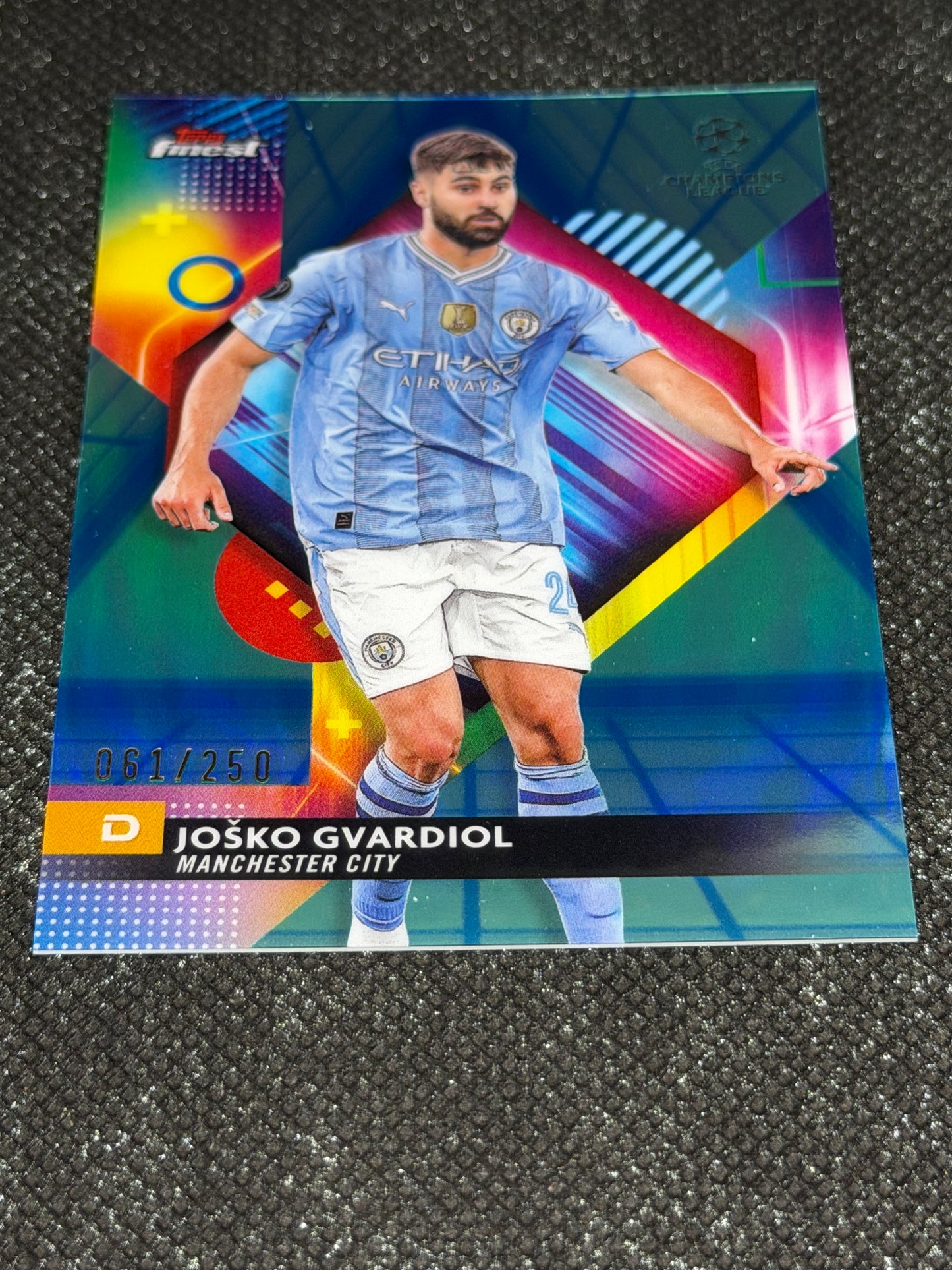 2023-24 TOPPS FINEST UCC AQUA REFRACTOR 061/250 - JOSKO GVARDIOL