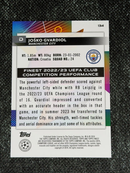 2023-24 TOPPS FINEST UCC AQUA REFRACTOR 061/250 - JOSKO GVARDIOL