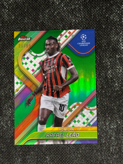2024-25 Topps Finest UCC Green Wave Refractor 06/99 - Rafael Leao
