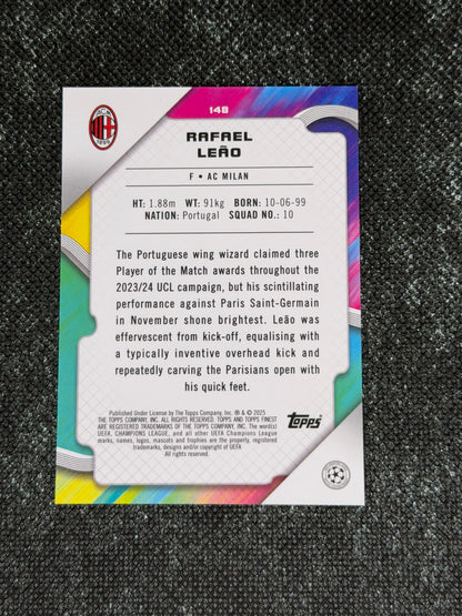 2024-25 Topps Finest UCC Green Wave Refractor 06/99 - Rafael Leao