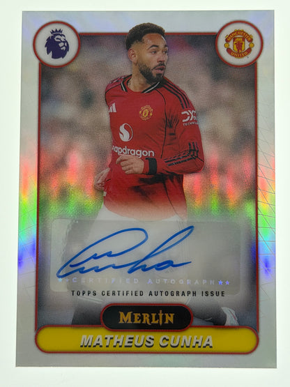 2025-26 Topps Merlin Premier League Autograph Card - Matheus Cunha