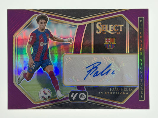 2023-24 Panini Select La Liga Soccer Pitchside Signatures Purple 4/5 - Joao Felix