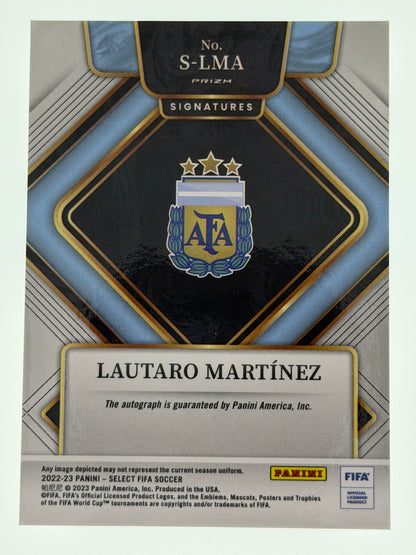 2022-23 Panini Select FIFA Soccer Signatures - Lautaro Martinez