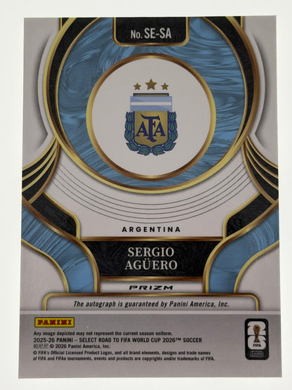 2025-26 Panini - Select Road To FIFA World Cup 2026 Soccer Autograph - Sergio Aguero